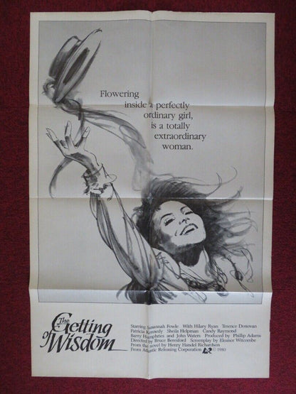 THE GETTING OF WISDOM ONE FOLDED US ONE SHEET POSTER SUSANNAH FOWLE 1980 Movie posters