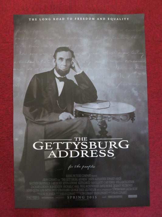 THE GETTYSBURG ADDRESS US ONE SHEET ROLLED POSTER SAM ELLIOTT 2015 Rendezvous Cinema Movie posters