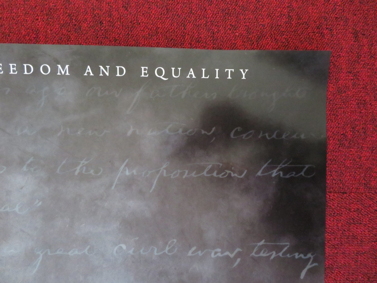 THE GETTYSBURG ADDRESS US ONE SHEET ROLLED POSTER SAM ELLIOTT 2015 Rendezvous Cinema Movie posters