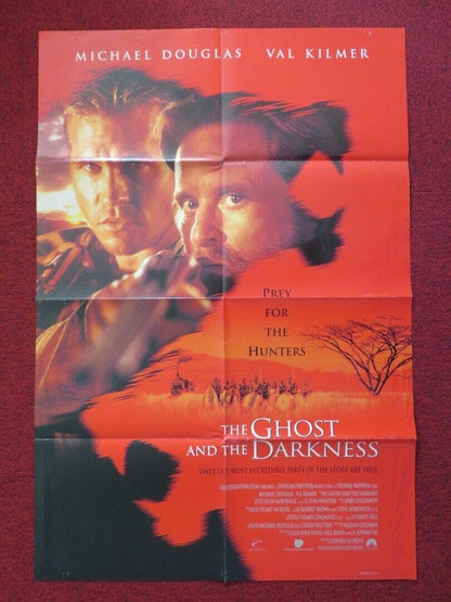 THE GHOST AND THE DARKNESS FOLDED US ONE SHEET POSTER MICHAEL DOUGLASS 1996 Movie posters