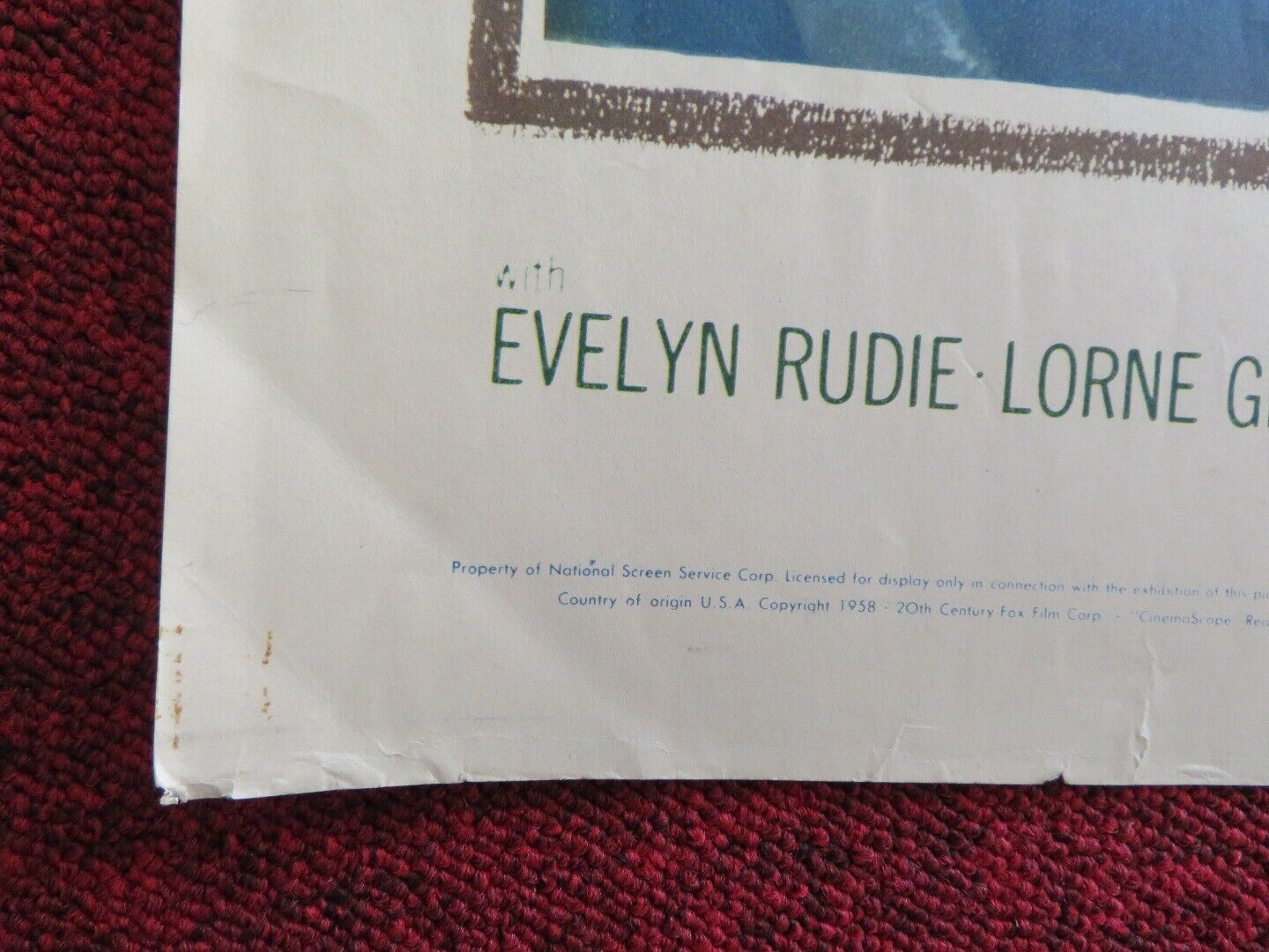 THE GIFT OF LOVE US HALF SHEET (22"x 28") POSTER LAUREN BACALL 1958 Movie posters