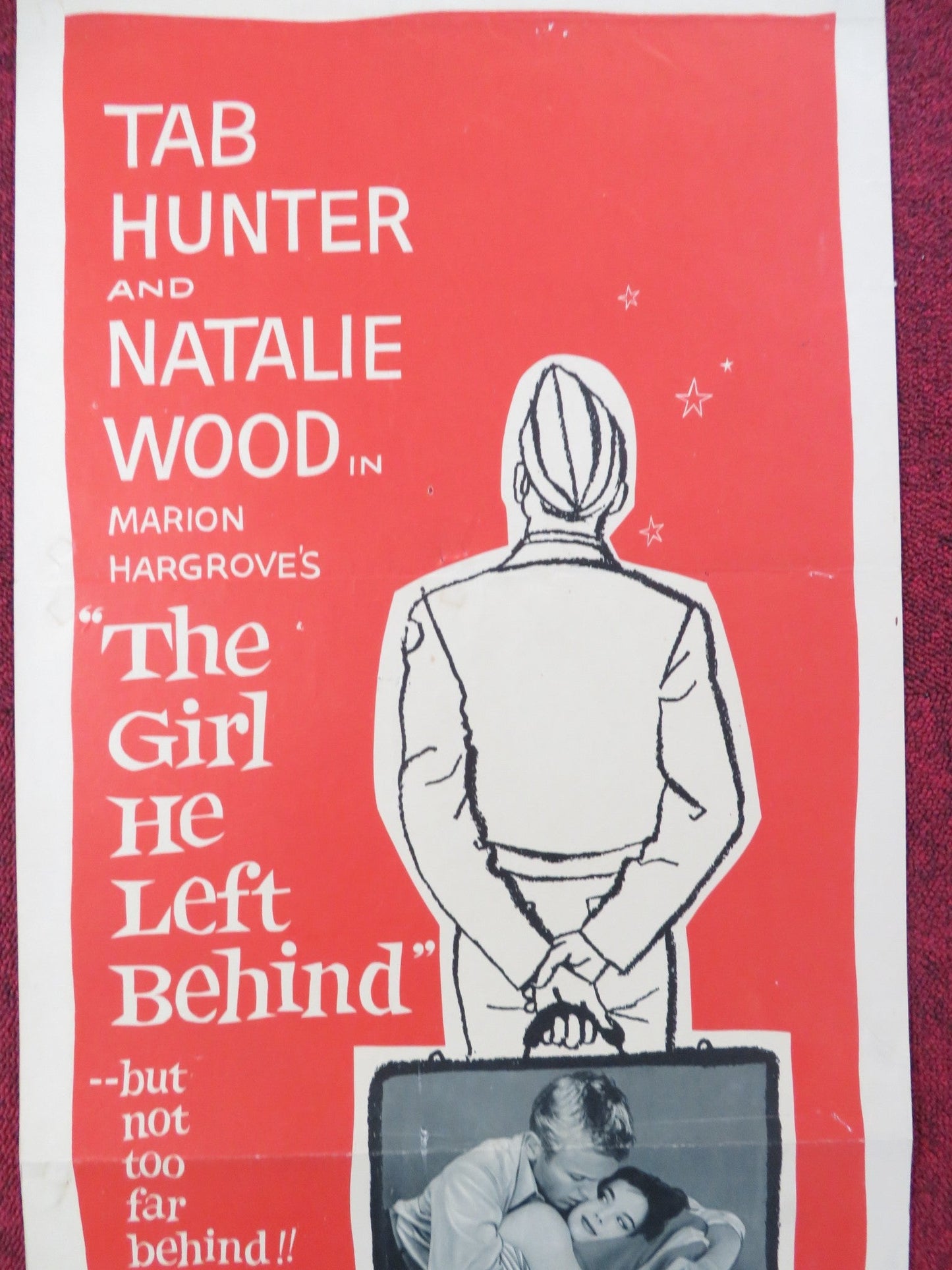 THE GIRL HE LEFT BEHIND US INSERT (14"x 36") POSTER TAB HUNTER NATALIE WOOD 1956 Rendezvous Cinema Movie posters