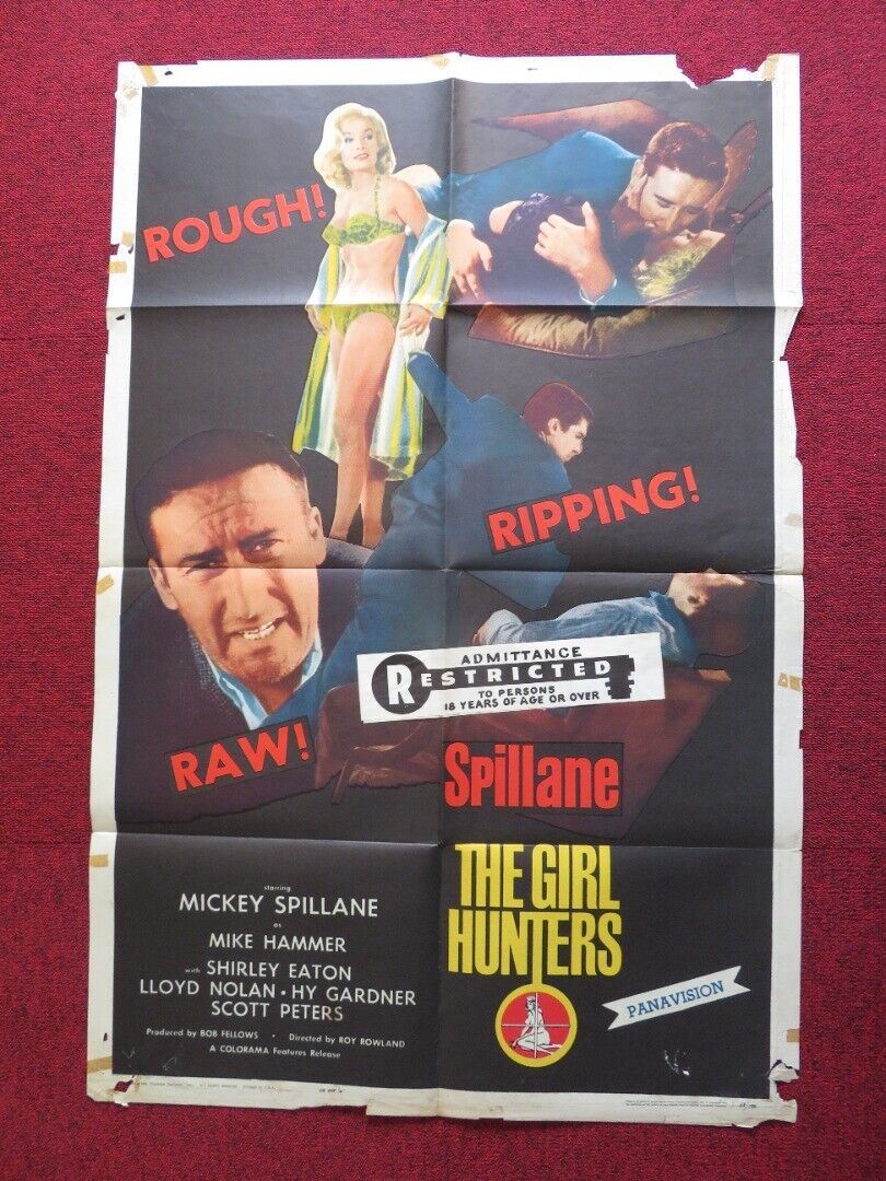 THE GIRL HUNTERS US ONE SHEET POSTER MICKEY SPILLANE SHIRLEY EATON 1963 Movie posters