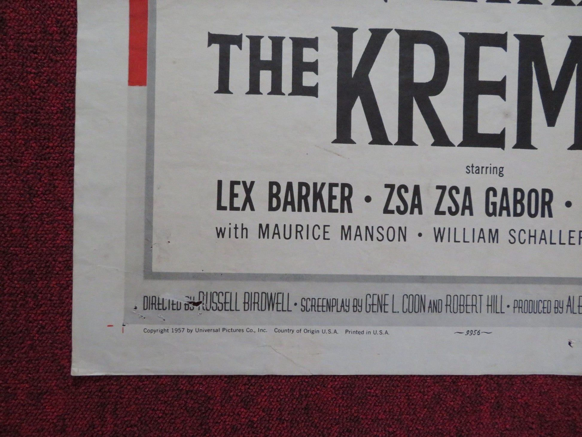 THE GIRL IN THE KREMLIN FOLDED US ONE SHEET POSTER LEX BARKER ZSA ZSA GABOR 1957 Rendezvous Cinema Movie posters