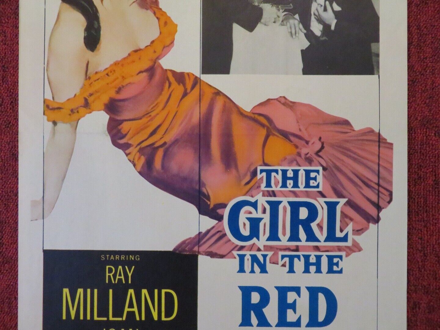 THE GIRL IN THE RED VELVET SWING US INSERT (14"x 36") POSTER JOAN COLLINS 1955 - Rendezvous Cinema
