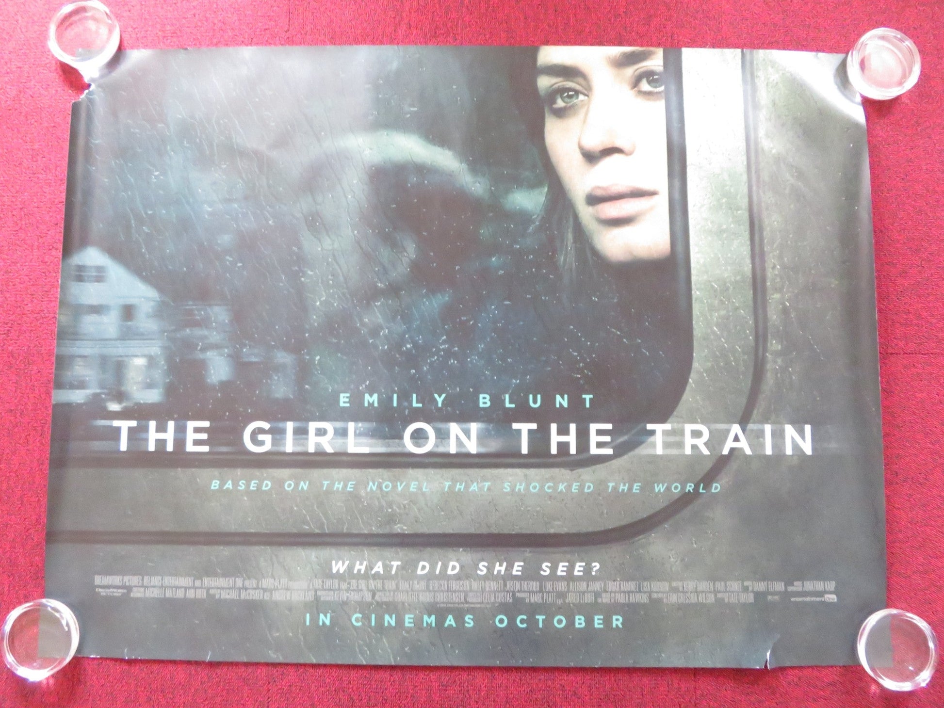 THE GIRL ON THE TRAIN UK QUAD ROLLED POSTER EMILY BLUNT 2016 Rendezvous Cinema Movie posters