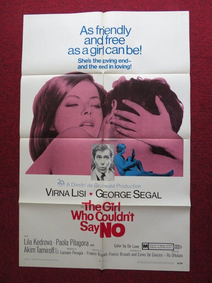 THE GIRL WHO COULDN'T SAY NO US ONE SHEET POSTER VIRNA LISI GEORGE SEGAL 1969 Movie posters
