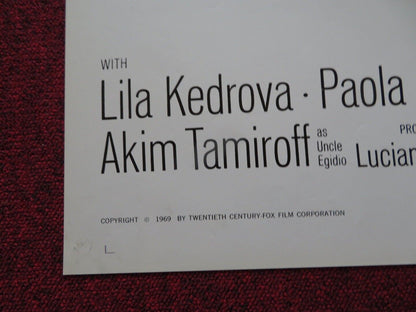 THE GIRL WHO COULDN'T SAY NO US ONE SHEET POSTER VIRNA LISI GEORGE SEGAL 1969 Movie posters