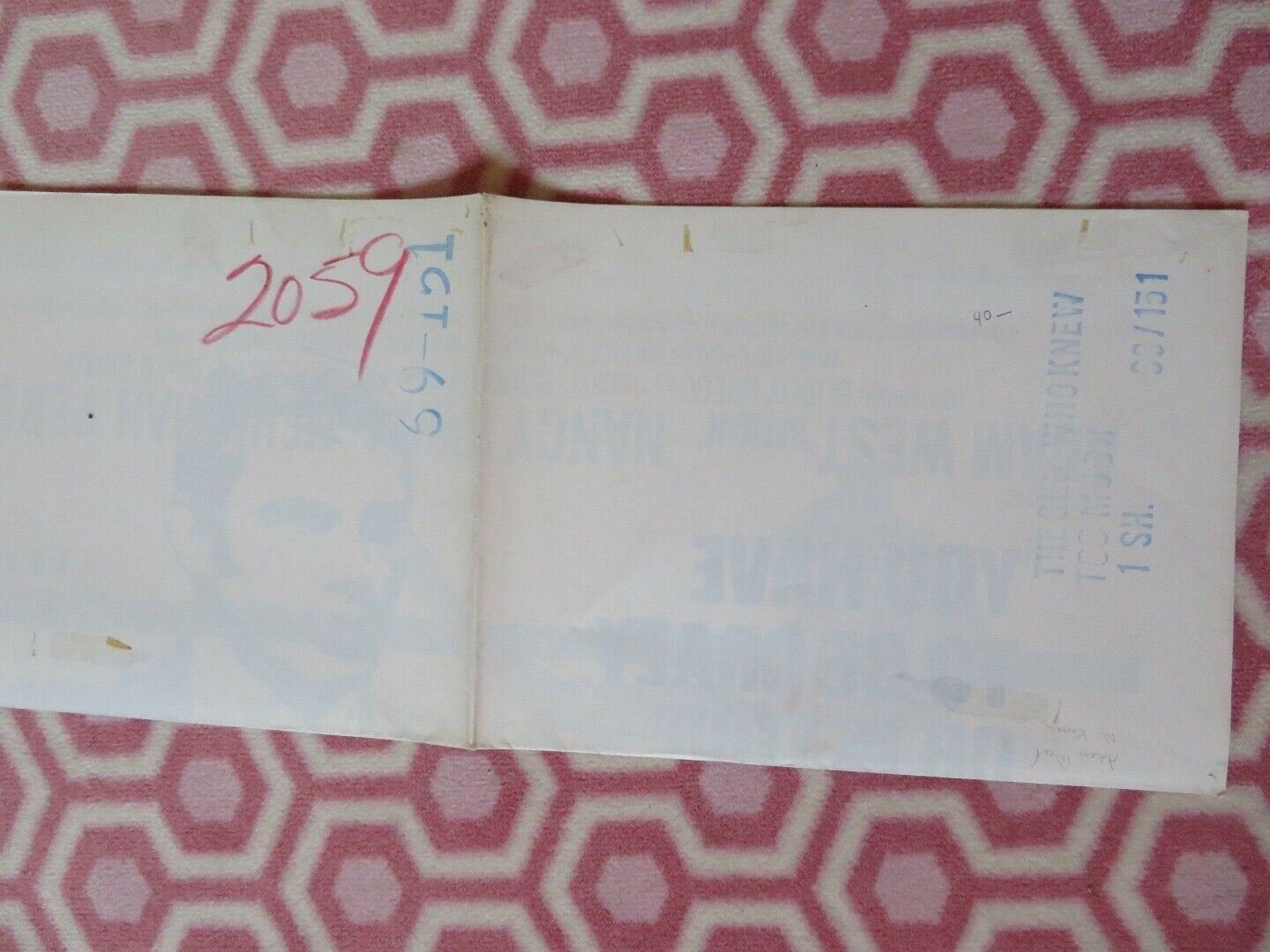 THE GIRL WHO KNEW TOO MUCH FOLDED US ONE SHEET POSTER ADAM WEST NANCY KWAN 1969 Movie posters