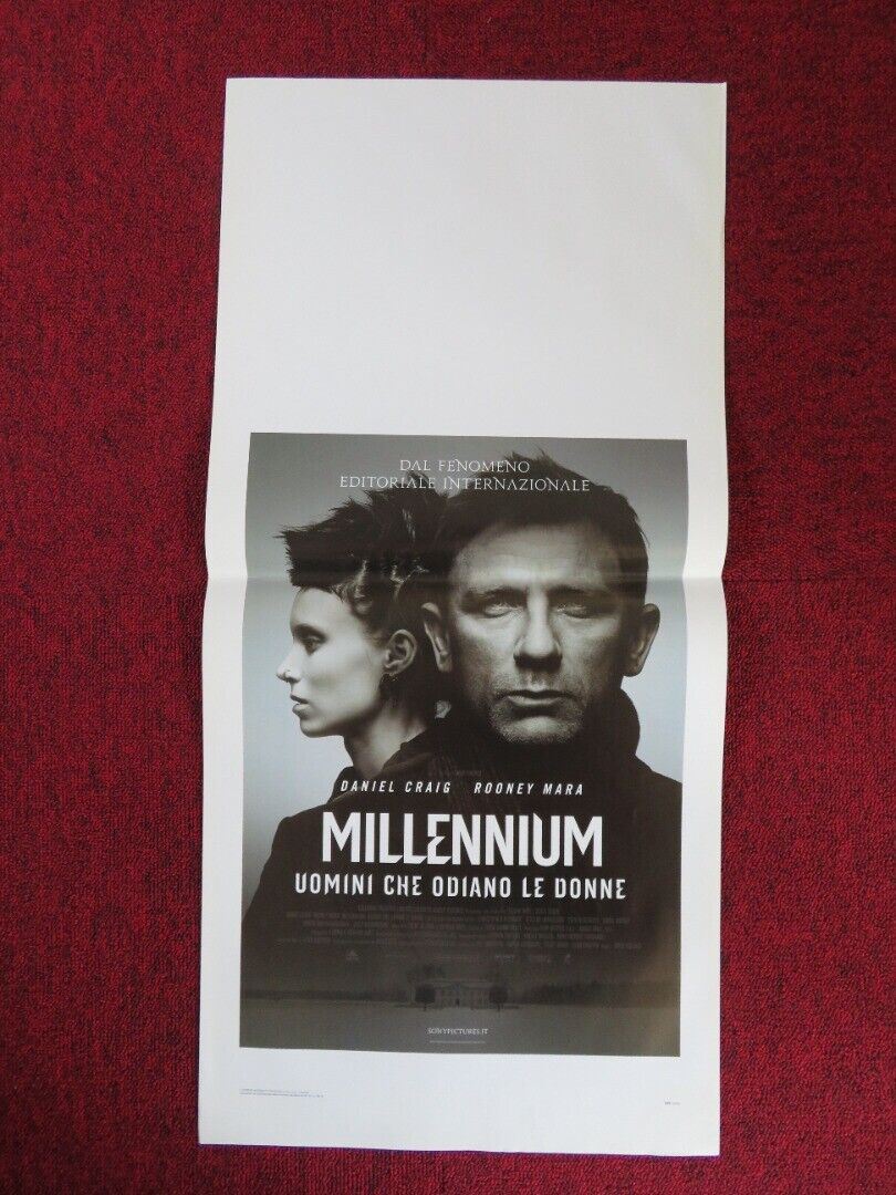 THE GIRL WITH THE DRAGON TATTOO ITALIAN LOCANDINA (27.5"x13") POSTER 2011 Movie posters