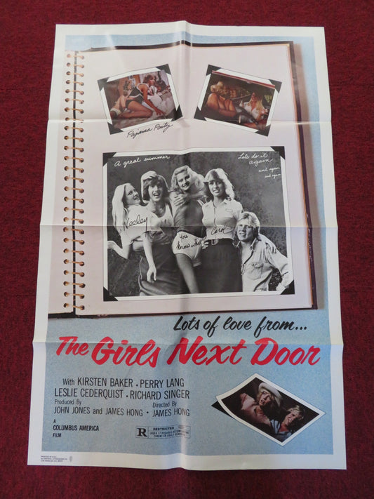 THE GIRLS NEXT DOOR FOLDED US ONE SHEET POSTER KIRSTEN BAKER PERRY LANG 1978 Rendezvous Cinema Movie posters
