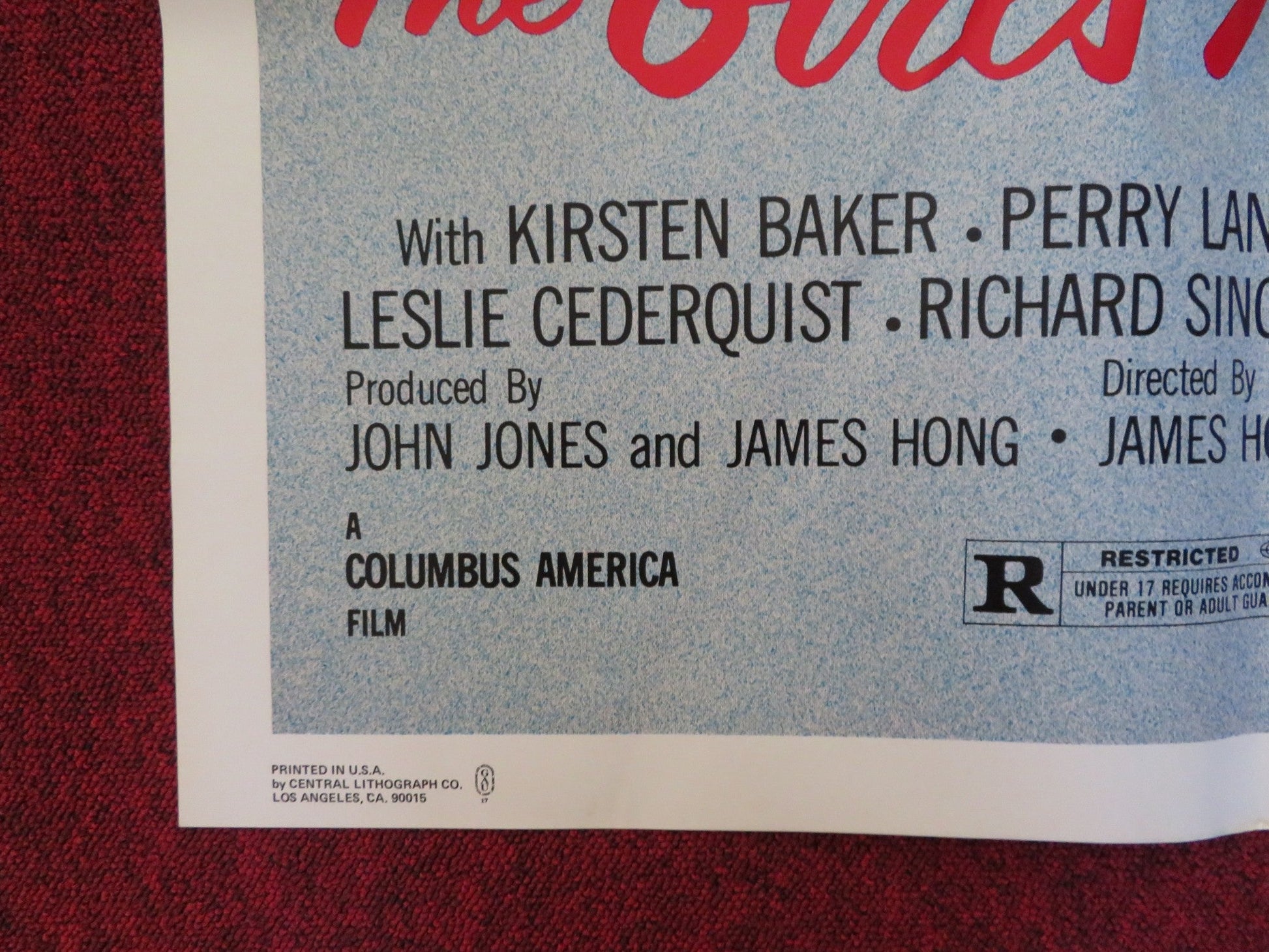 THE GIRLS NEXT DOOR FOLDED US ONE SHEET POSTER KIRSTEN BAKER PERRY LANG 1978 Rendezvous Cinema Movie posters