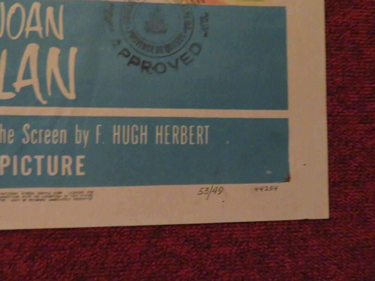 THE GIRLS OF PLEASURE FOLDED US ONE SHEET POSTER LEO GENN DON TAYLOR 1953 Movie posters