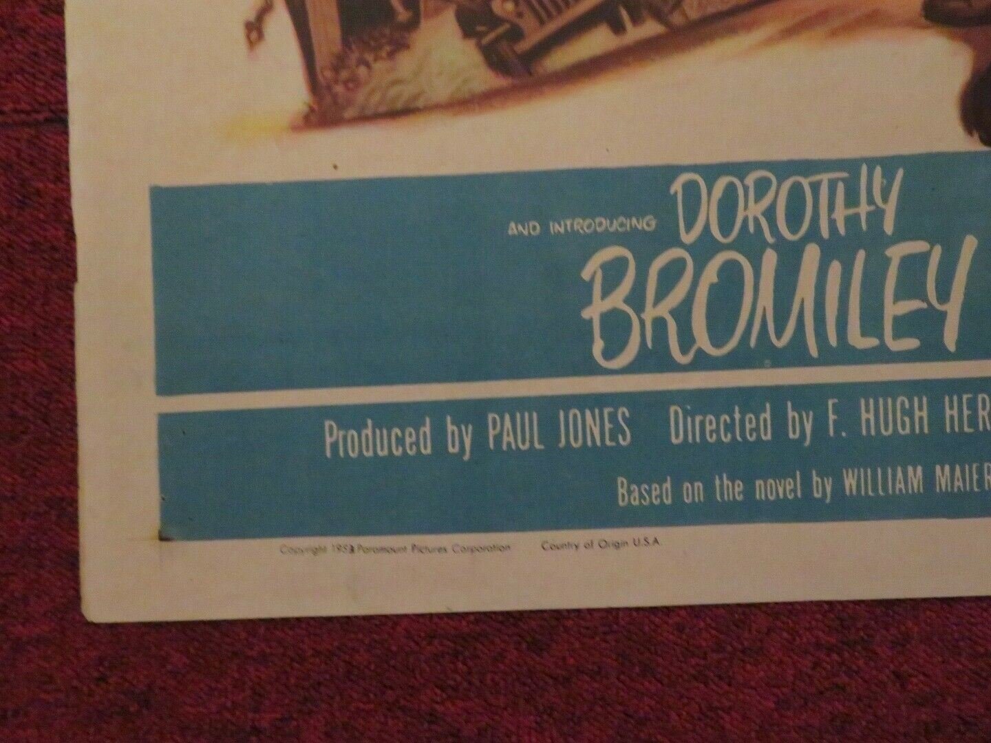 THE GIRLS OF PLEASURE FOLDED US ONE SHEET POSTER LEO GENN DON TAYLOR 1953 Movie posters