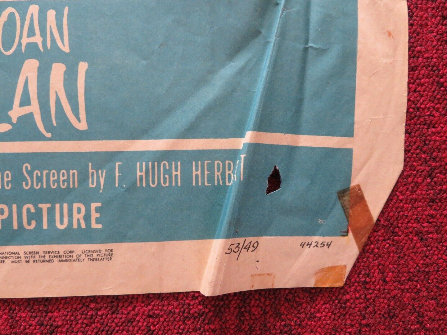 THE GIRLS OF PLEASURE ISLAND USA ONE SHEET FOLDED POSTER DON TAYLOR LEO GENN Movie posters