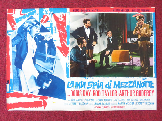 THE GLASS BOTTOM BOAT - B ITALIAN FOTOBUSTA POSTER DORIS DAY ROD TAYLOR 1966 Rendezvous Cinema Movie posters