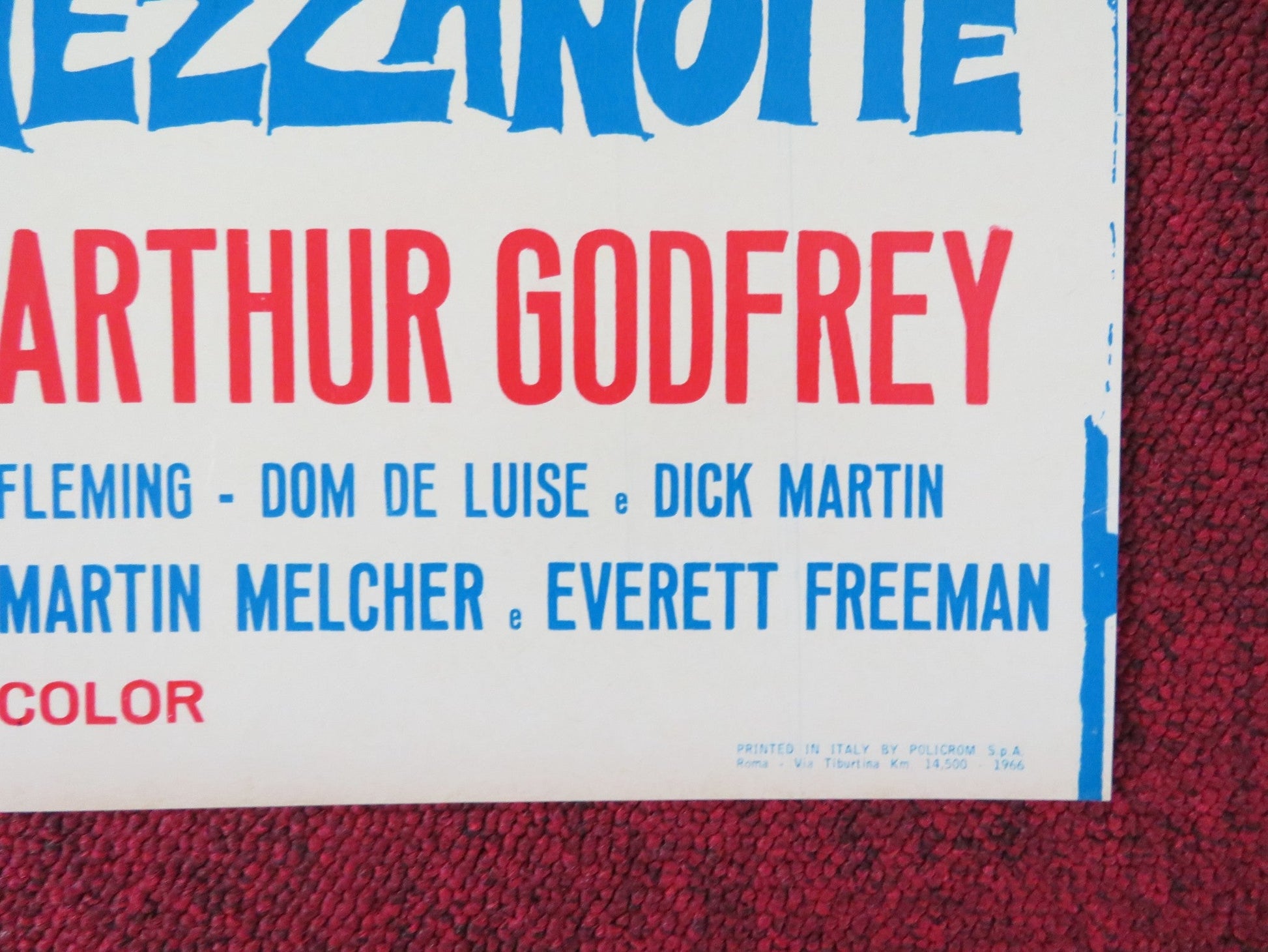 THE GLASS BOTTOM BOAT - F ITALIAN FOTOBUSTA POSTER DORIS DAY ROD TAYLOR 1966 Rendezvous Cinema Movie posters