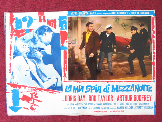 THE GLASS BOTTOM BOAT - F ITALIAN FOTOBUSTA POSTER DORIS DAY ROD TAYLOR 1966 Rendezvous Cinema Movie posters