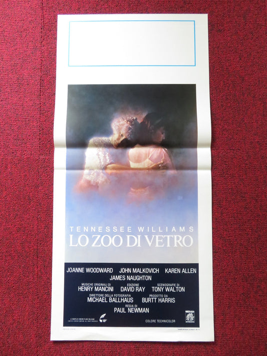 THE GLASS MENAGERIE ITALIAN LOCANDINA POSTER JOANNE WOODWARD JOHN MALKOVICH 1987 Rendezvous Cinema Movie posters