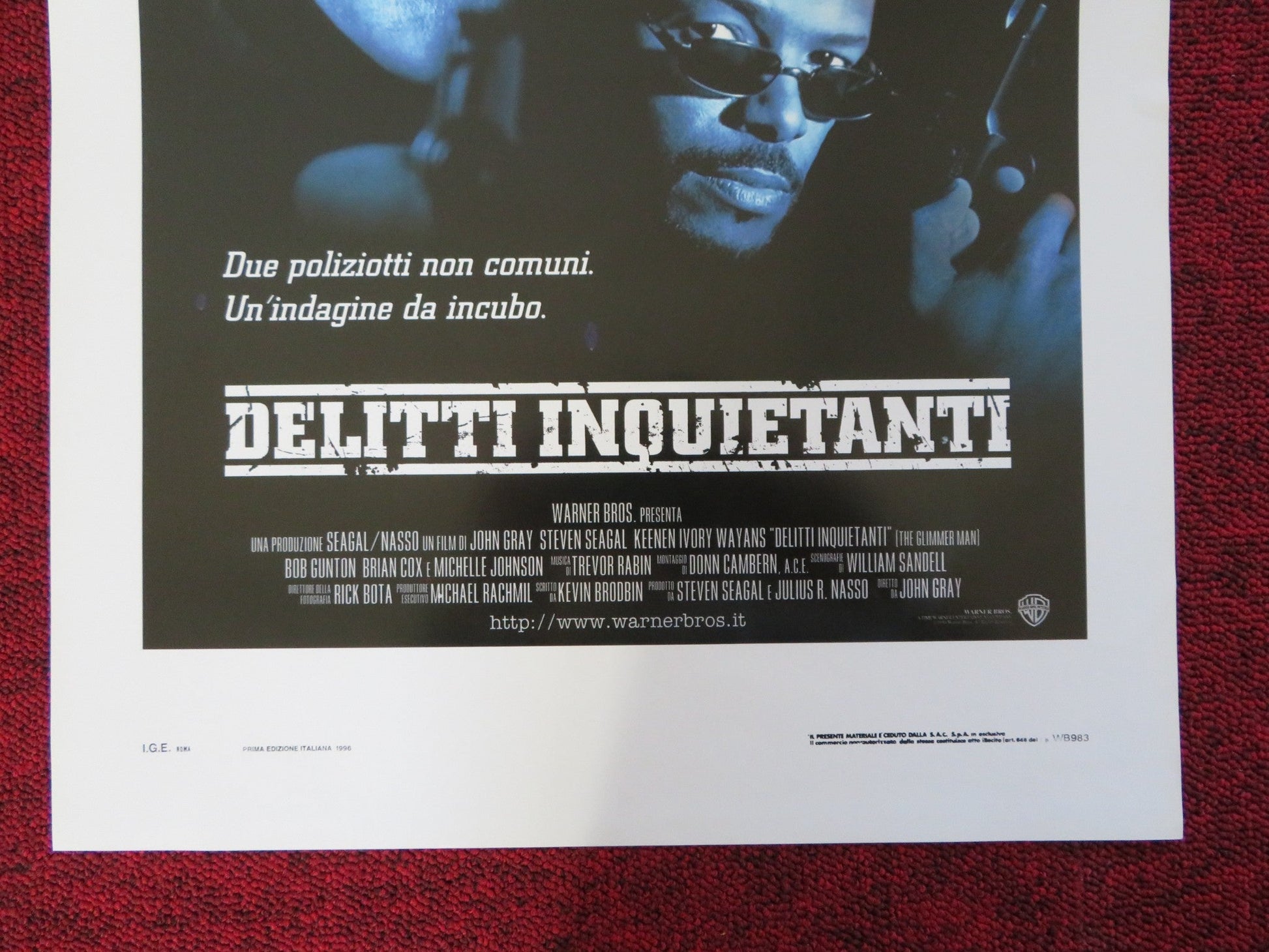 THE GLIMMER MAN ITALIAN LOCANDINA POSTER STEVEN SEAGAL KEENEN IVORY WAYANS 1996 Rendezvous Cinema Movie posters
