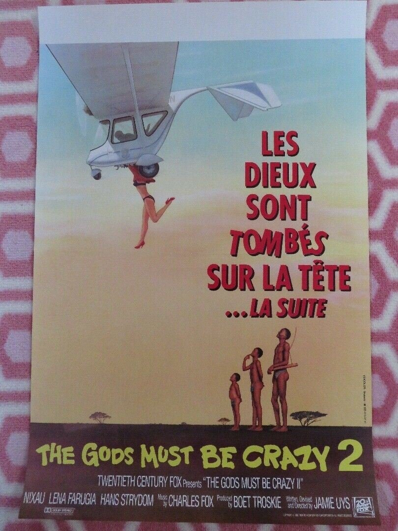THE GODS MUST BE CRAZY 2 BELGIUM (13"x 19.5") POSTER N!XAU LENA FARUGIA 1980 - Rendezvous Cinema