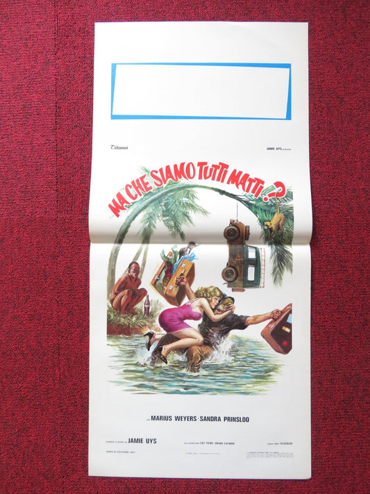 THE GODS MUST BE CRAZY - B ITALIAN LOCANDINA POSTER MARIUS WEYERS 1980 Rendezvous Cinema Movie posters