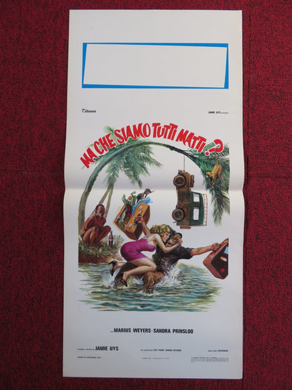 THE GODS MUST BE CRAZY ITALIAN LOCANDINA POSTER MARIUS WEYERS S. PRINSLOO 1981 Rendezvous Cinema Movie posters