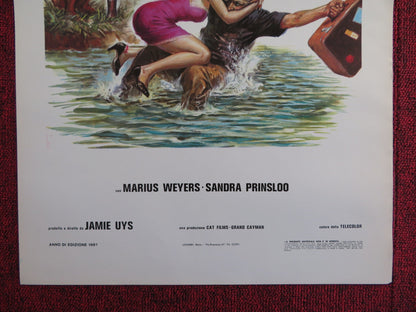 THE GODS MUST BE CRAZY ITALIAN LOCANDINA POSTER MARIUS WEYERS S. PRINSLOO 1981 Rendezvous Cinema Movie posters