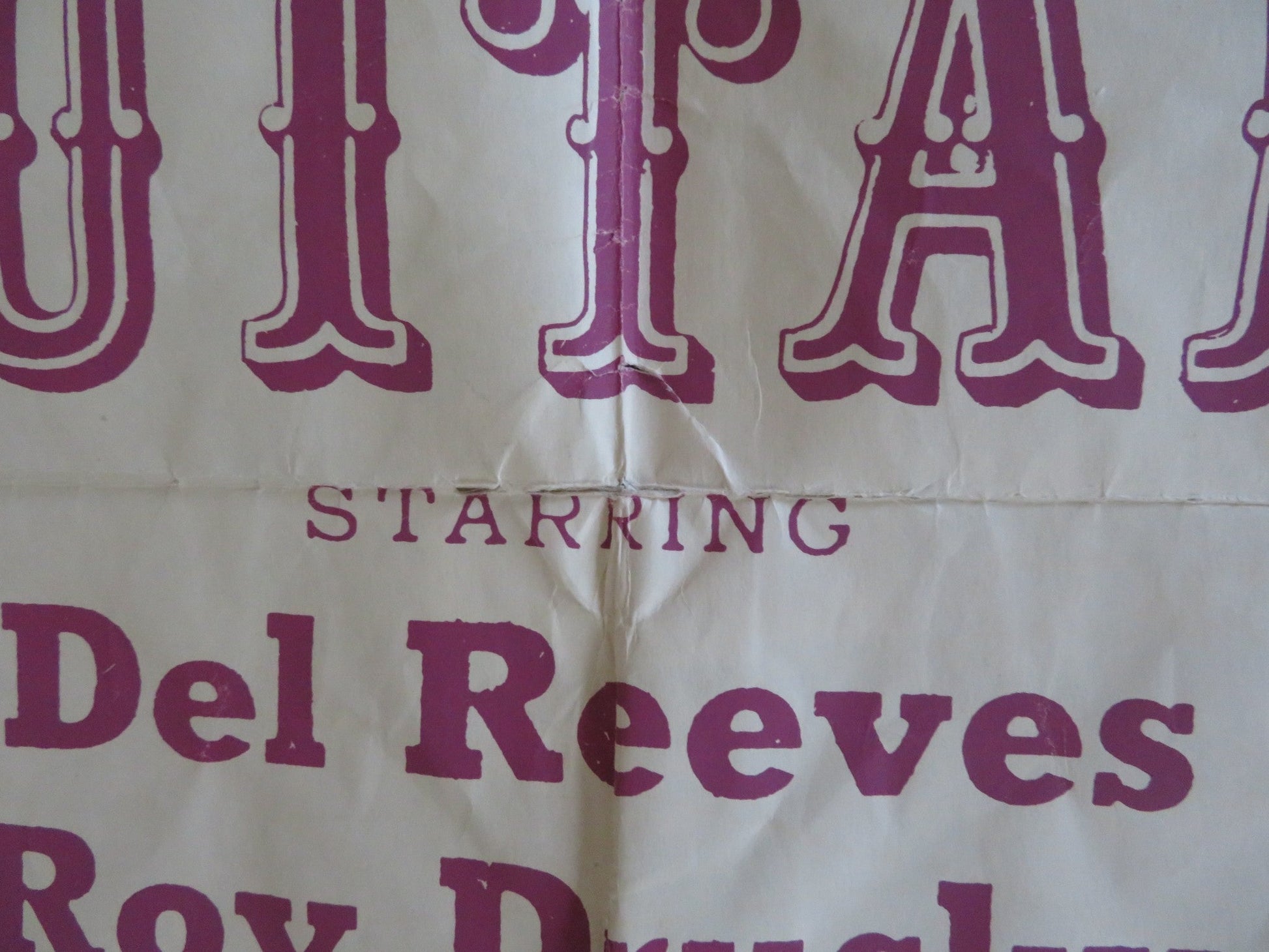 THE GOLD GUITAR FOLDED US ONE SHEET POSTER DEL REEVES ROY DRUSKY 1966 Rendezvous Cinema Movie posters