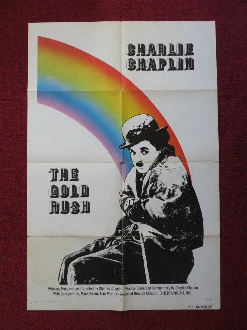 THE GOLD RUSH FOLDED US ONE SHEET POSTER CHARLES CHAPLIN 1973 - Rendezvous Cinema