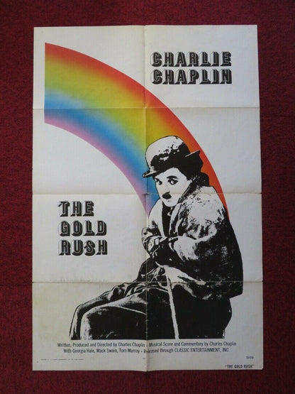 THE GOLD RUSH FOLDED US ONE SHEET POSTER CHARLES CHAPLIN 1973 - Rendezvous Cinema