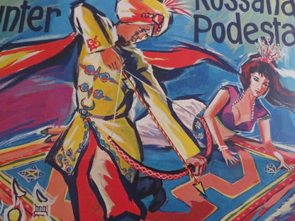 THE GOLDEN ARROW/ LA FLECHE D'OR BELGIUM (22.5"x 13.5") POSTER TAB HUNTER 1962 Movie posters