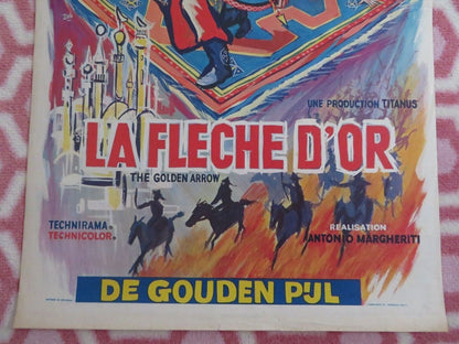THE GOLDEN ARROW/ LA FLECHE D'OR BELGIUM (22.5"x 13.5") POSTER TAB HUNTER 1962 Movie posters