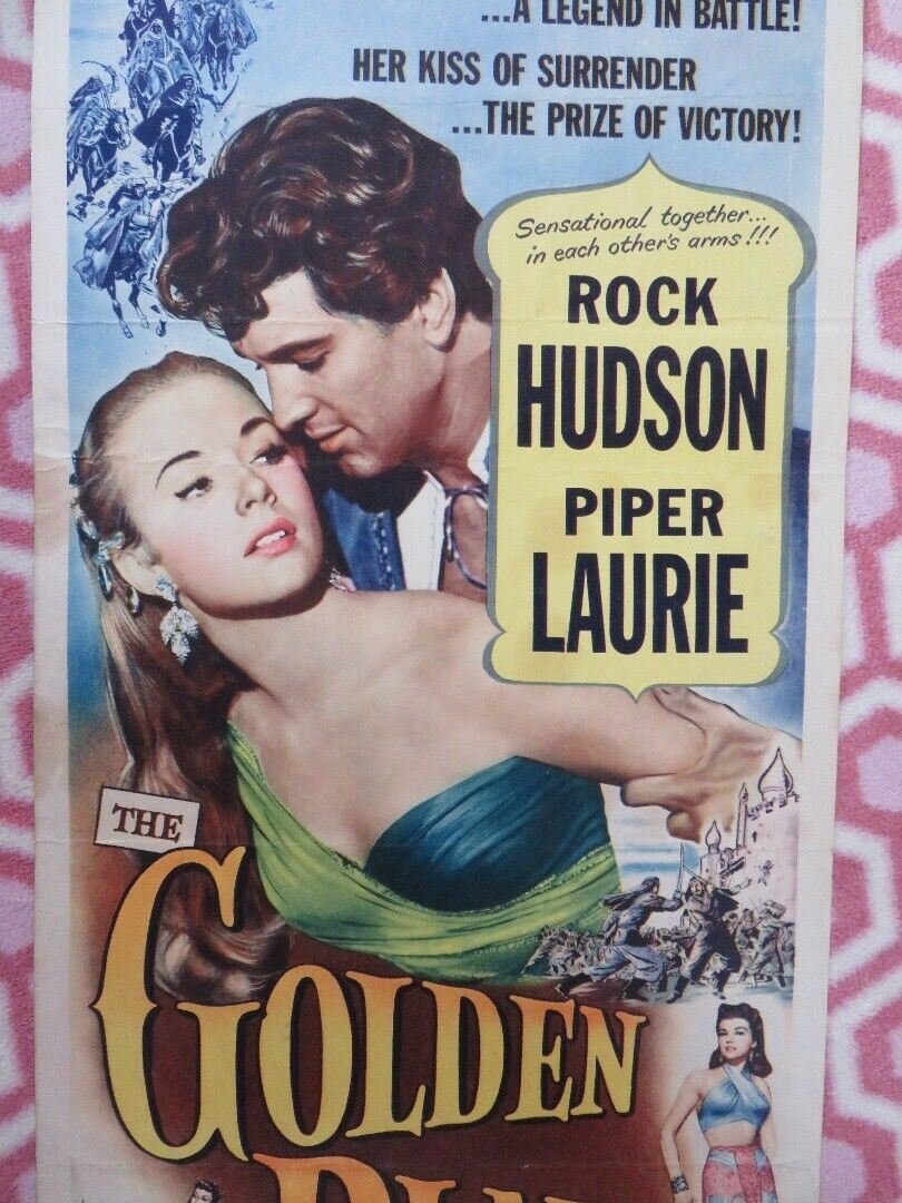 THE GOLDEN BLADE US INSERT (14"x 36") POSTER ROCK HUDSON PIPER LAURIE 1953 - Rendezvous Cinema