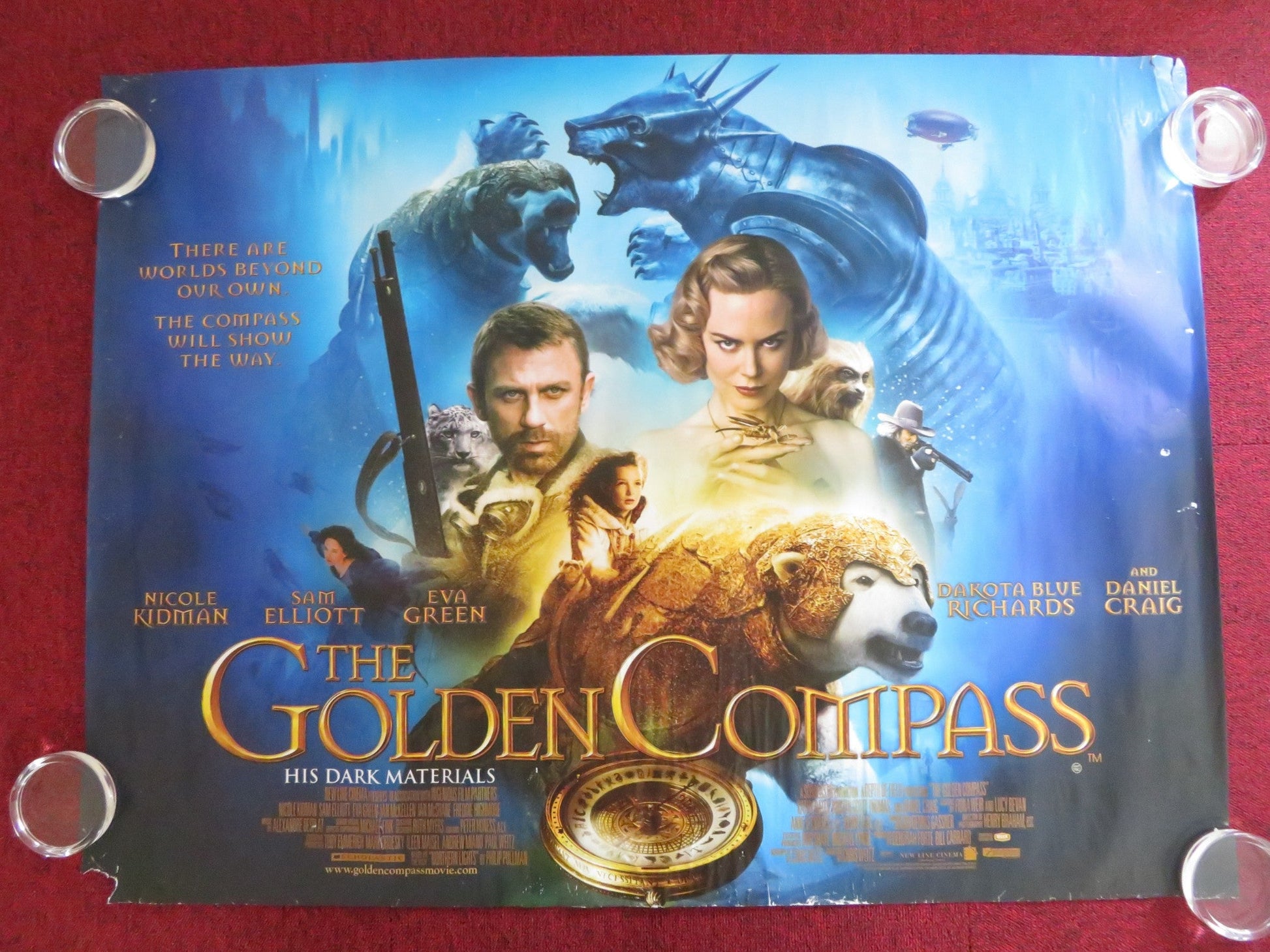 THE GOLDEN COMPASS QUAD (30"x 40") ROLLED POSTER NICOLE KIDMAN DANIEL CRAIG 2007 Rendezvous Cinema Movie posters