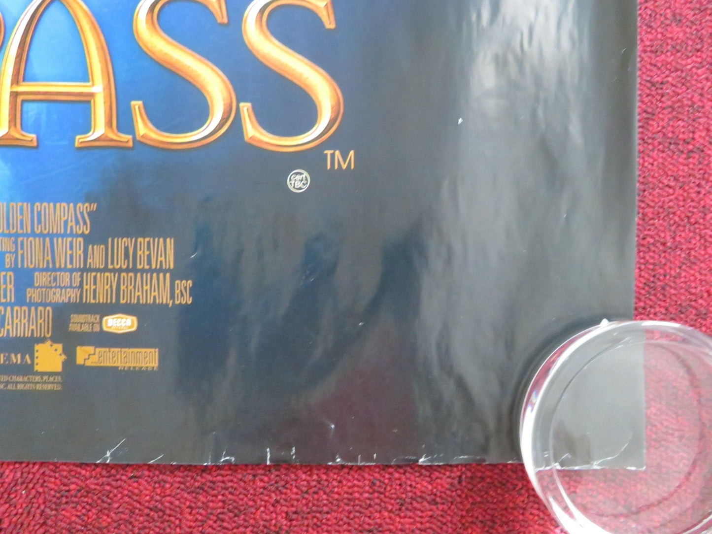 THE GOLDEN COMPASS QUAD (30"x 40") ROLLED POSTER NICOLE KIDMAN DANIEL CRAIG 2007 Rendezvous Cinema Movie posters