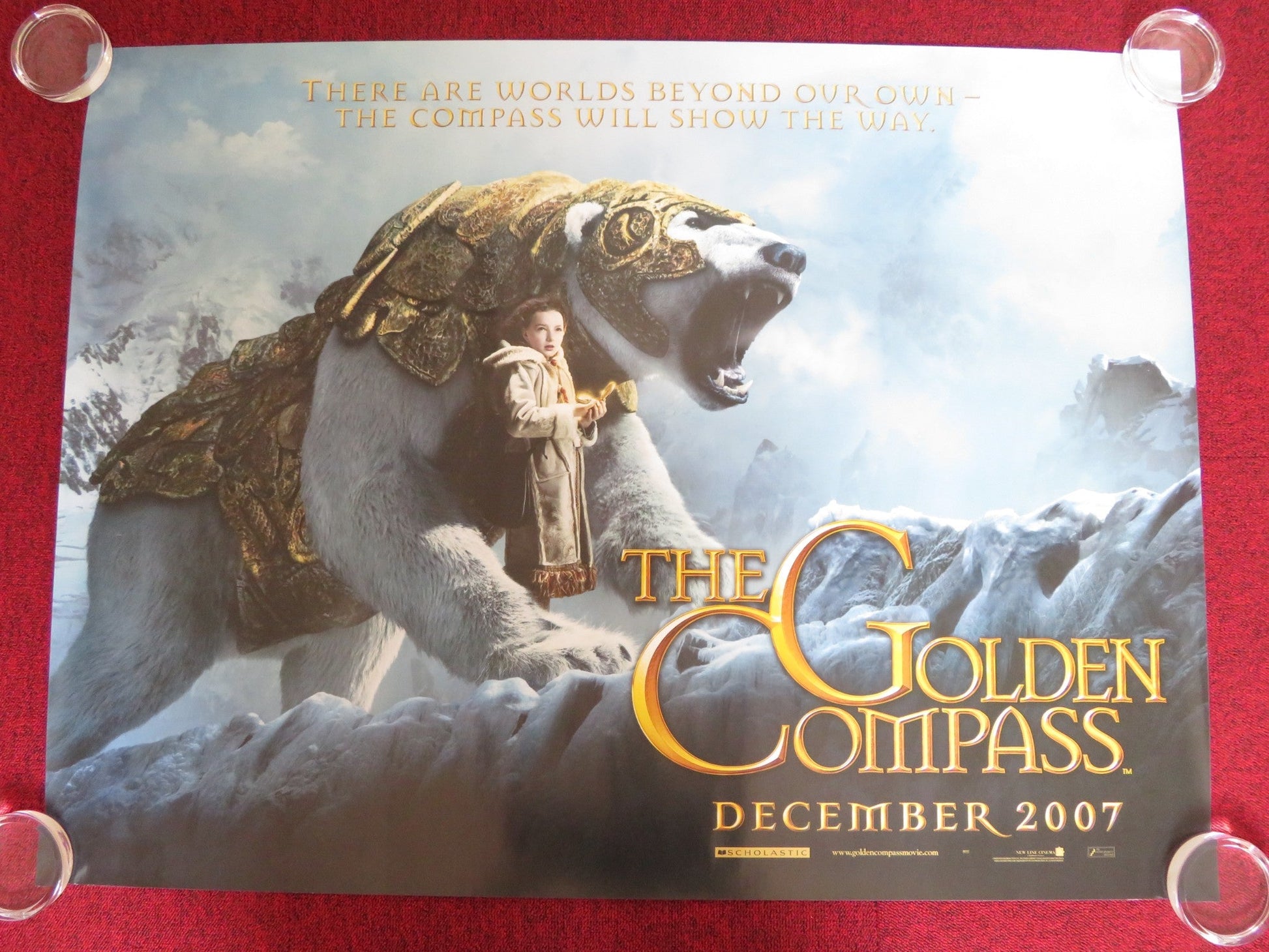 THE GOLDEN COMPASS UK QUAD ROLLED POSTER NICOLE KIDMAN DANIEL CRAIG 2007 Rendezvous Cinema Movie posters