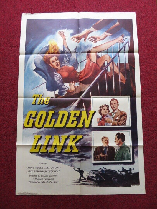 THE GOLDEN LINK FOLDED US ONE SHEET POSTER ANDRE MORELL THEA GREGORY 1954 Movie posters
