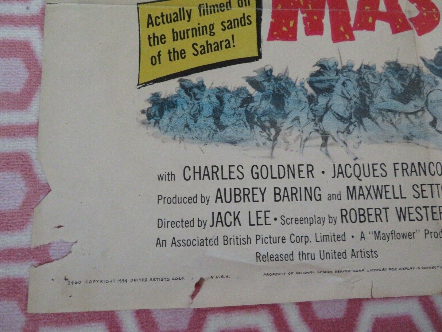 THE GOLDEN MASK US ONE SHEET POSTER VAN HEFLIN WANDA HENDRIX 1954 Movie posters