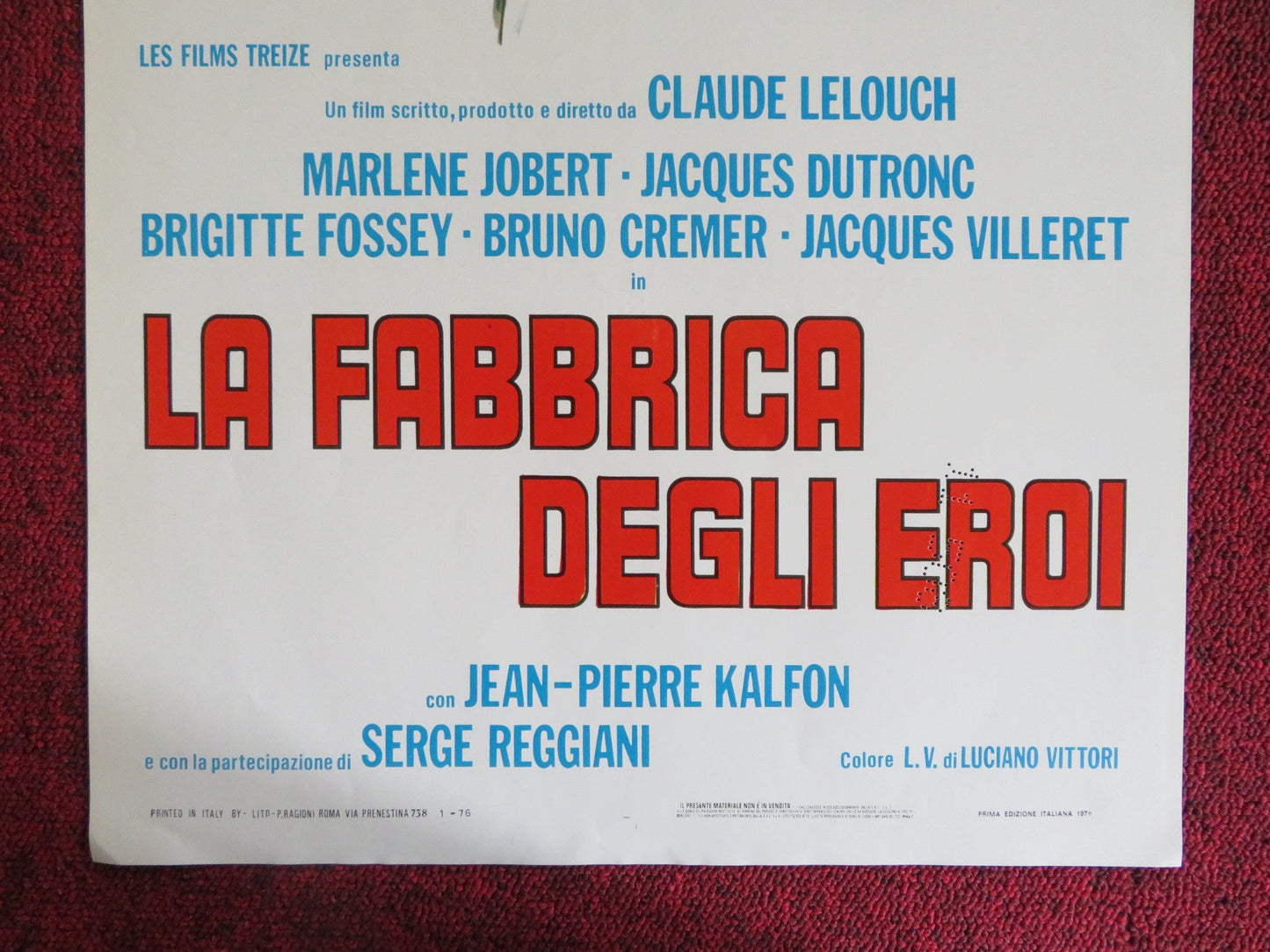 THE GOOD AND THE BAD ITALIAN LOCANDINA POSTER MARLENE JOBERT J. DUTRONC 1976 Rendezvous Cinema Movie posters