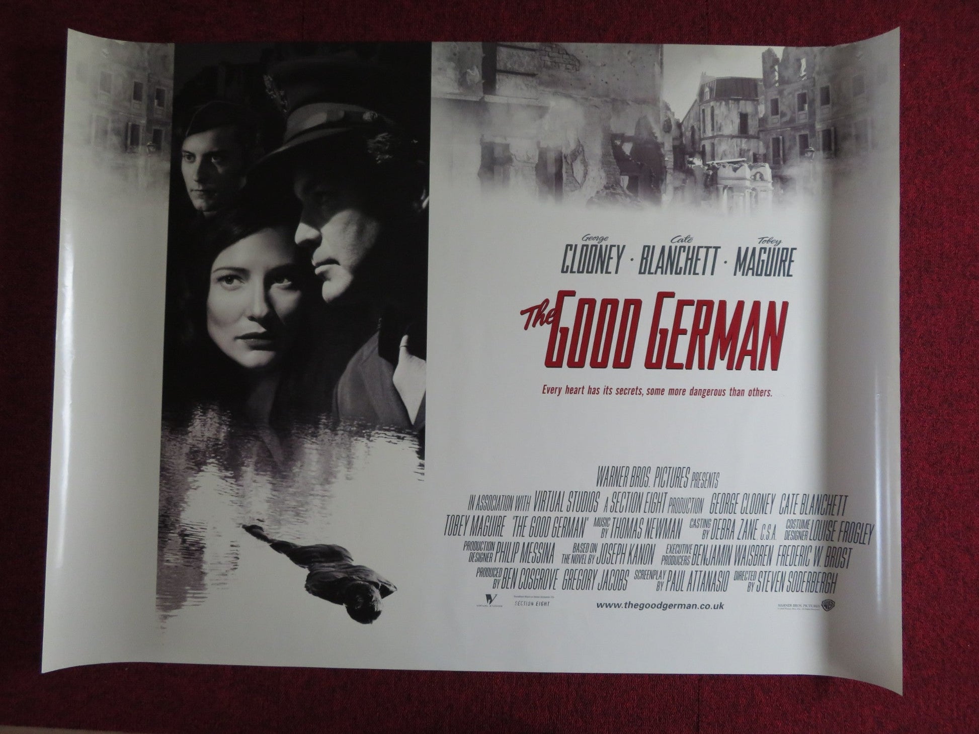 THE GOOD GERMAN UK QUAD (30"x 40") ROLLED POSTER GEORGE CLOONEY C.BLANCHETT 2006 Rendezvous Cinema Movie posters
