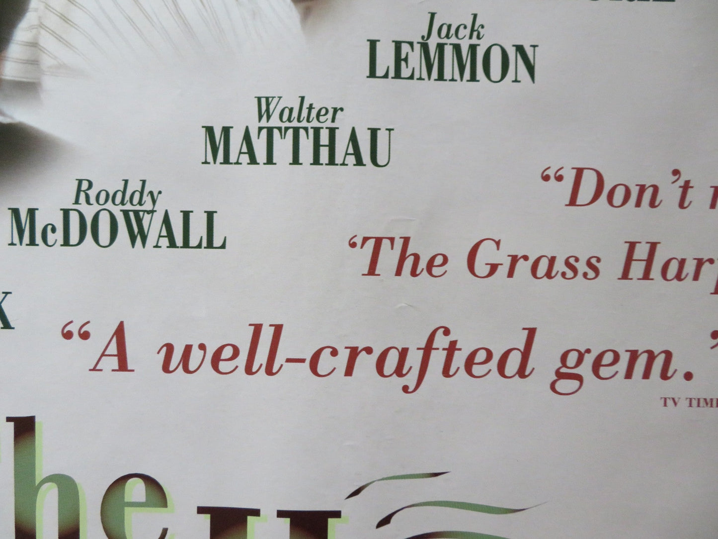 THE GRASS HARP UK QUAD (30"x 40") ROLLED POSTER TRUMAN CAPOTE (W) P. LAURIE 1995 Rendezvous Cinema Movie posters