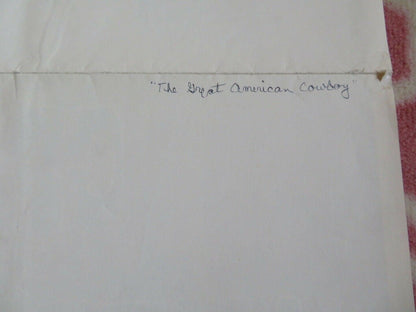 THE GREAT AMERICAN COWBOY US ONE SHEET POSTER KIETH MERRILL 1974 Movie posters