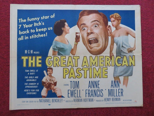THE GREAT AMERICAN PASTIME US HALF SHEET (22"x 28") POSTER TOM EWELL 1956 Movie posters