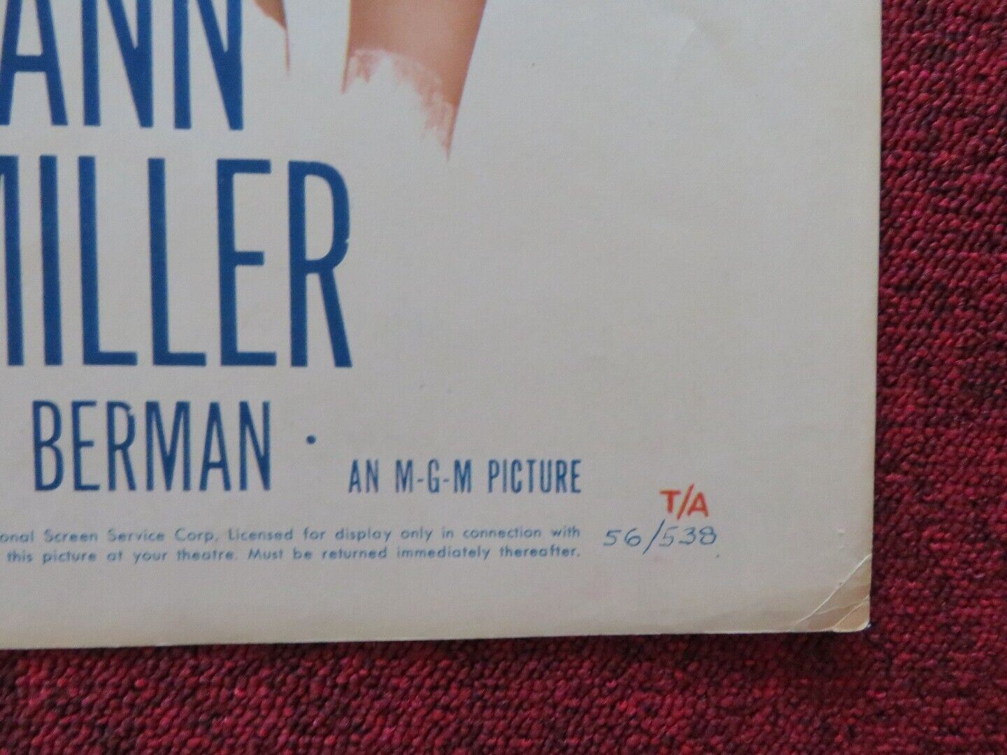 THE GREAT AMERICAN PASTIME US HALF SHEET (22"x 28") POSTER TOM EWELL 1956 Movie posters