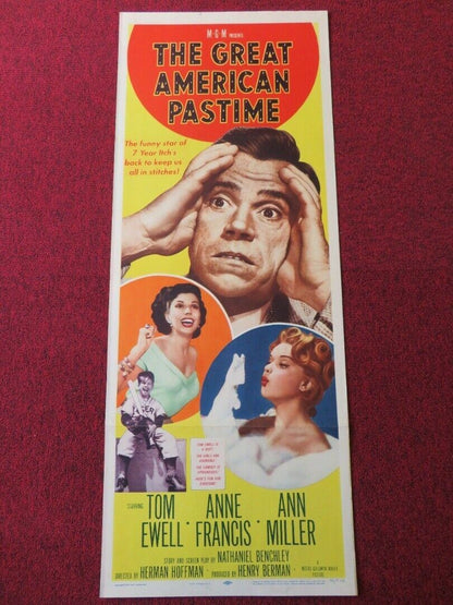 THE GREAT AMERICAN PASTIME US INSERT (14"x 36") POSTER TOM EWELL 1956 Movie posters