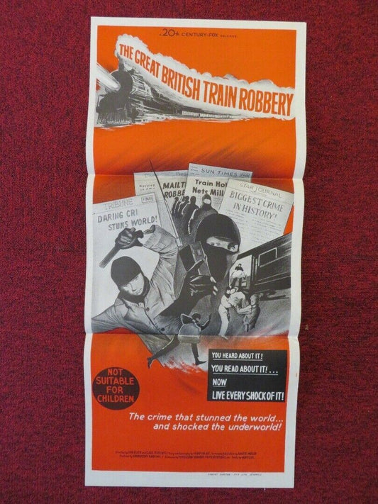 THE GREAT BRITISH TRAIN ROBBERY FOLDED AUSTRALIAN DAYBILL POSTER 1966 Movie posters