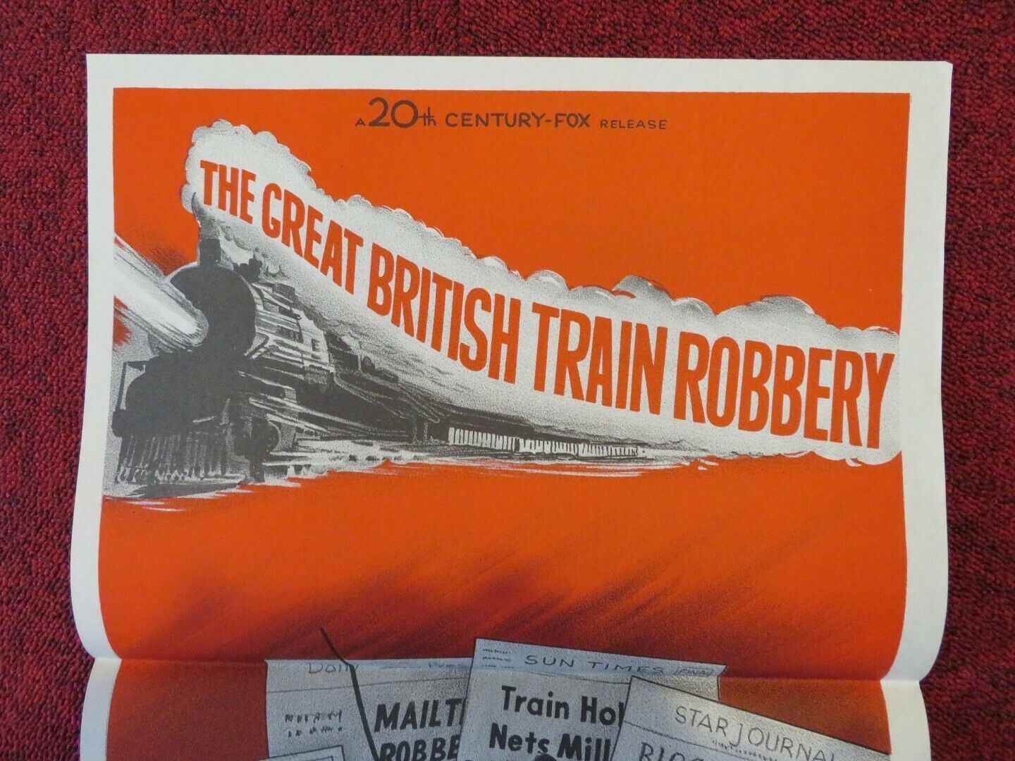 THE GREAT BRITISH TRAIN ROBBERY FOLDED AUSTRALIAN DAYBILL POSTER 1966 Movie posters