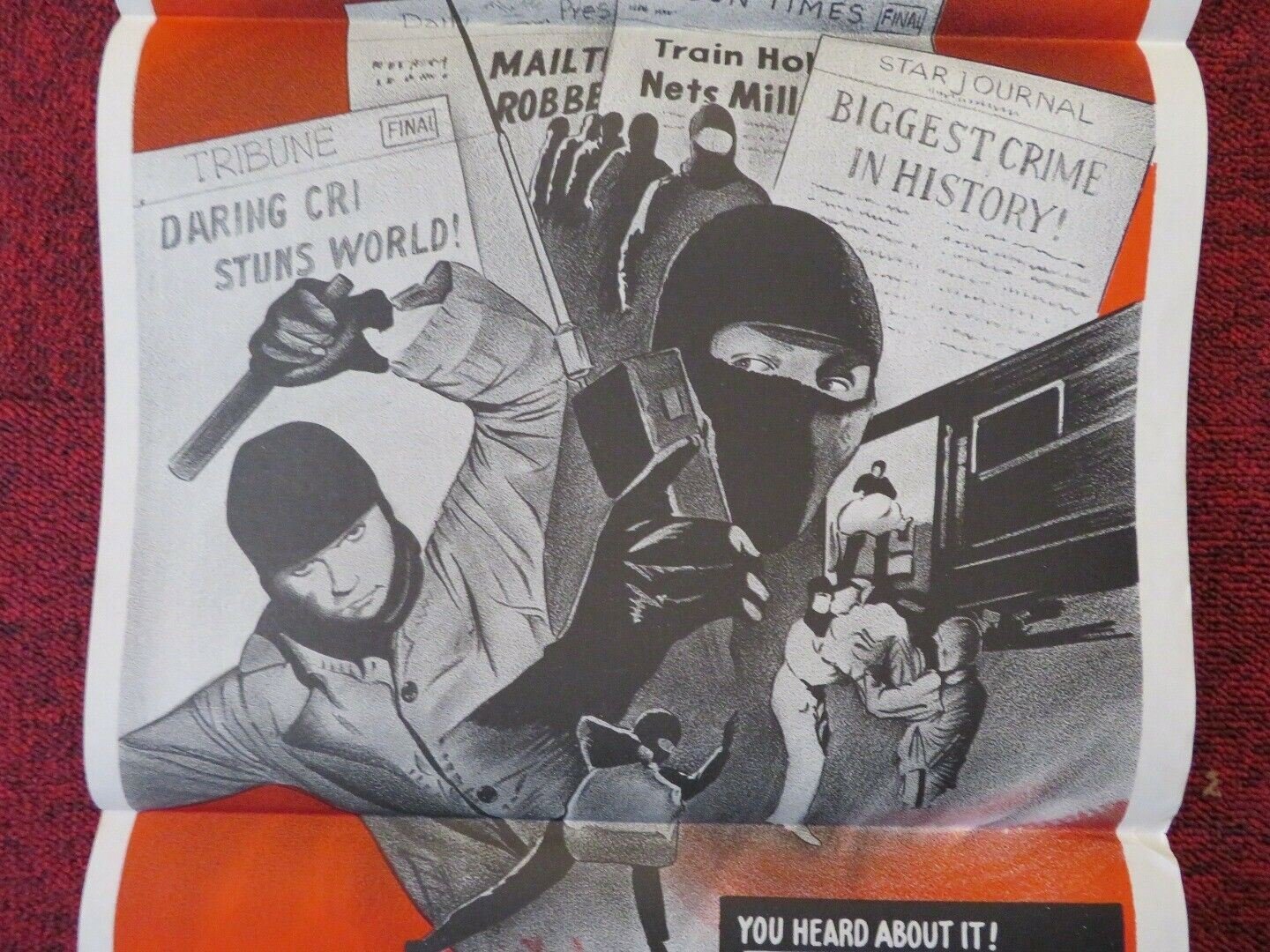 THE GREAT BRITISH TRAIN ROBBERY FOLDED AUSTRALIAN DAYBILL POSTER 1966 Movie posters