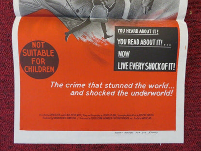 THE GREAT BRITISH TRAIN ROBBERY FOLDED AUSTRALIAN DAYBILL POSTER 1966 Movie posters